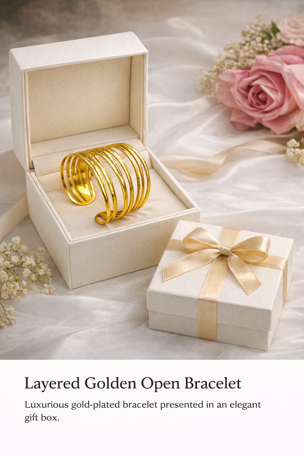 Golden Layered Cuff Bracelet