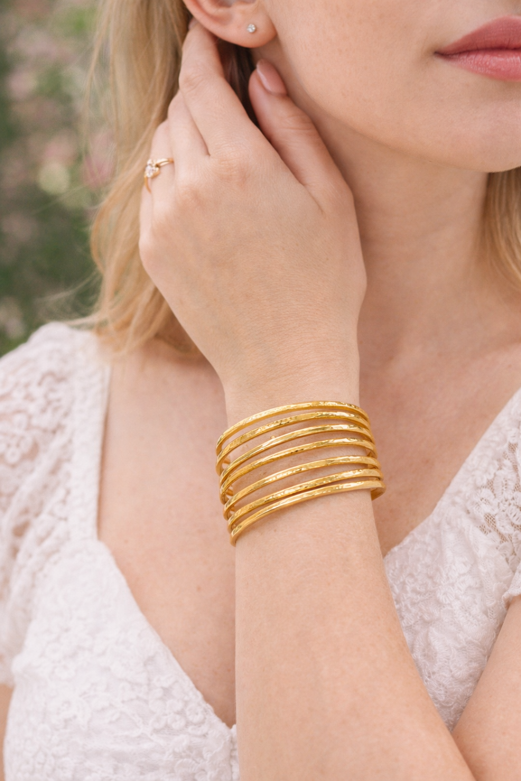 Golden Layered Cuff Bracelet