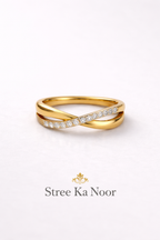 Infinity Crystal Gold Ring