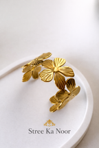 Golden Blossom Cuff Bracelet
