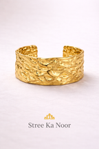 Textured Gold Cuff Bracelet