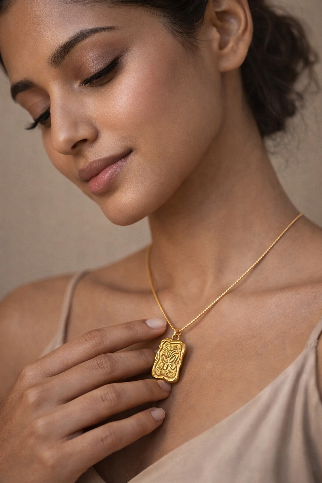 Golden Butterfly Charm Pendant