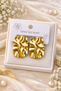 Golden Texture Earrings