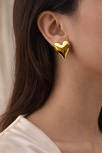 Golden Heart Earrings ❤️