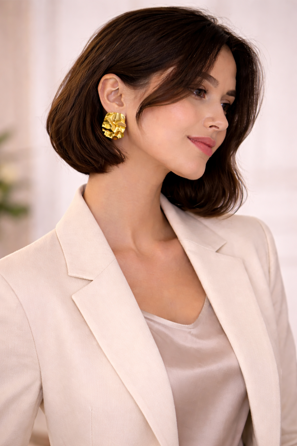 Golden Texture Earrings