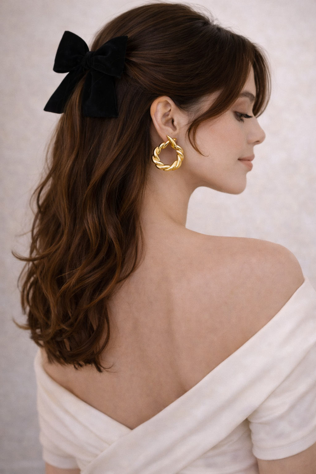Golden Twist Hoops