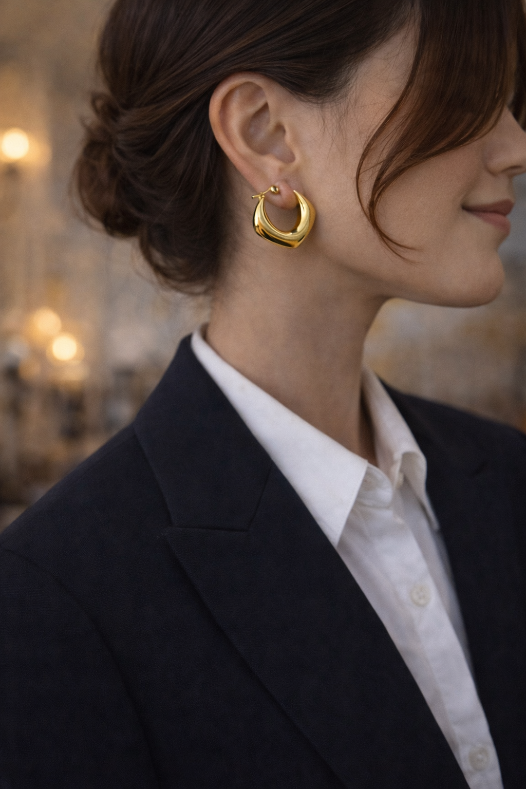 Golden Edge Hoops