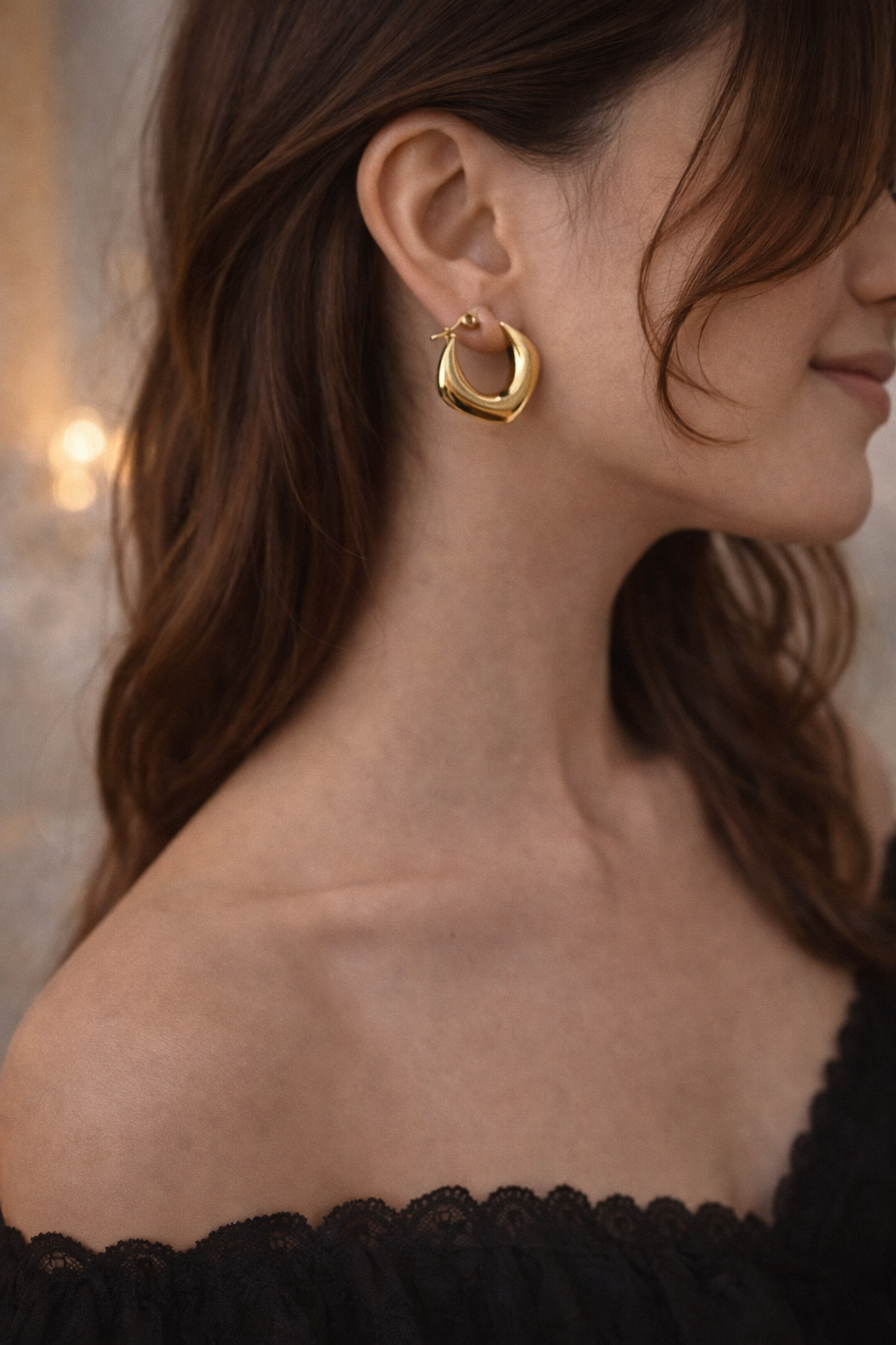 Golden Edge Hoops