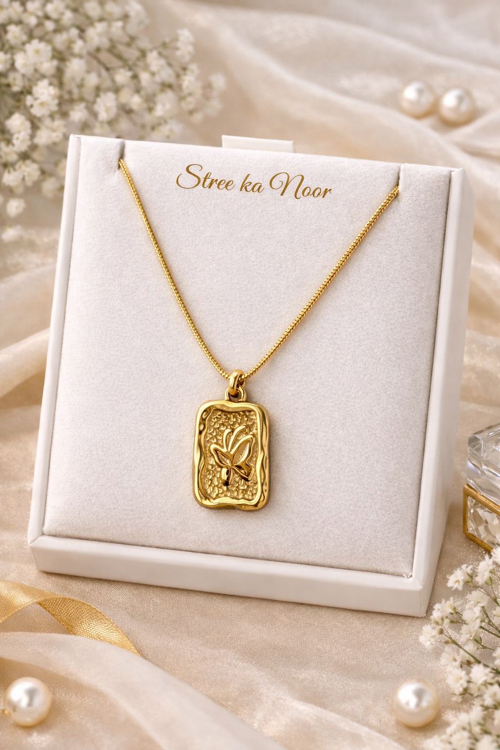 Golden Butterfly Charm Pendant